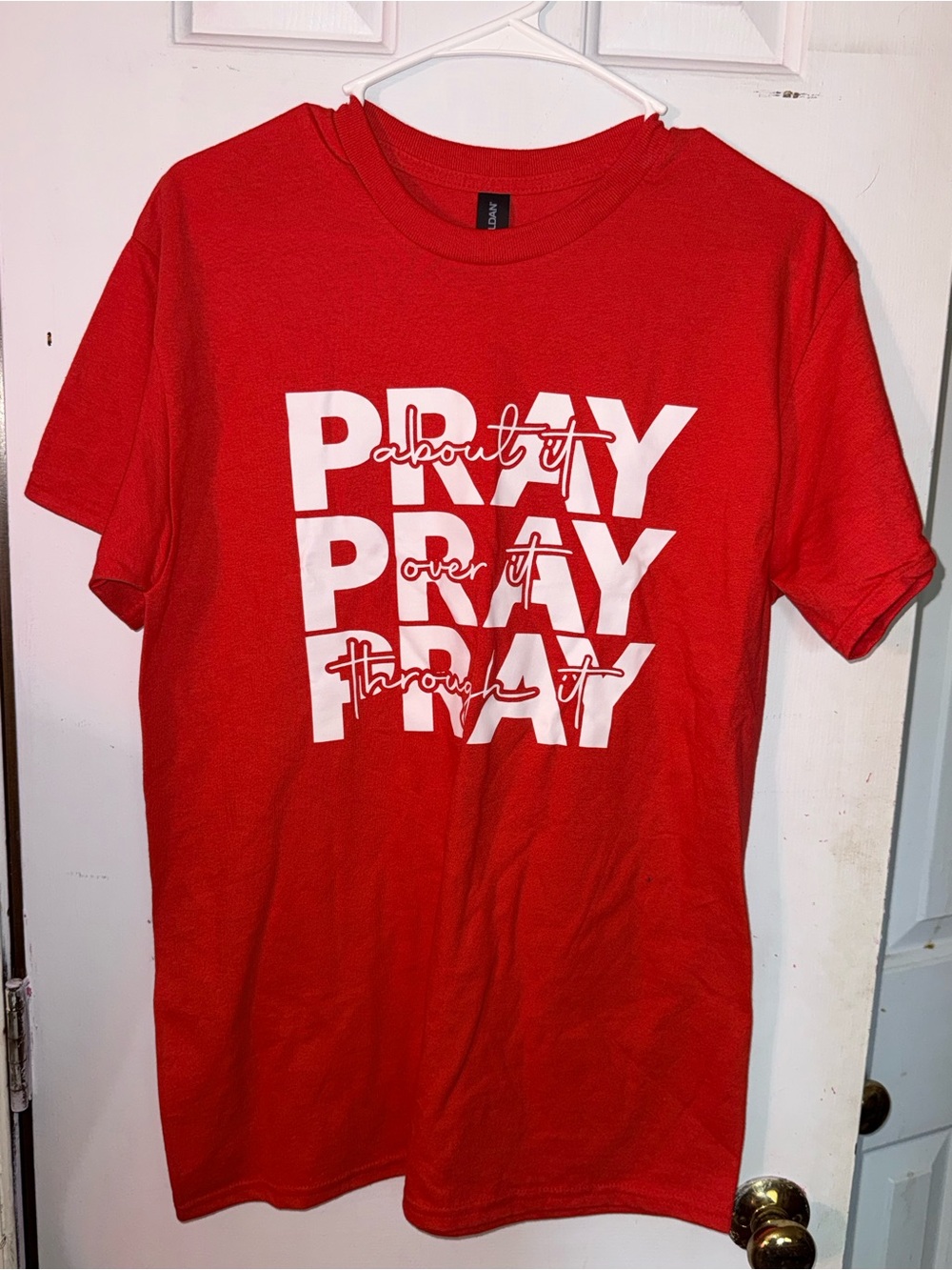 Gildan Red Heavy Cotton Crewneck Tee